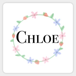 Chloe name design Sticker